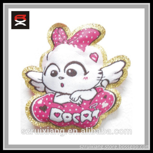Custom padding stuffing woven label for clothing